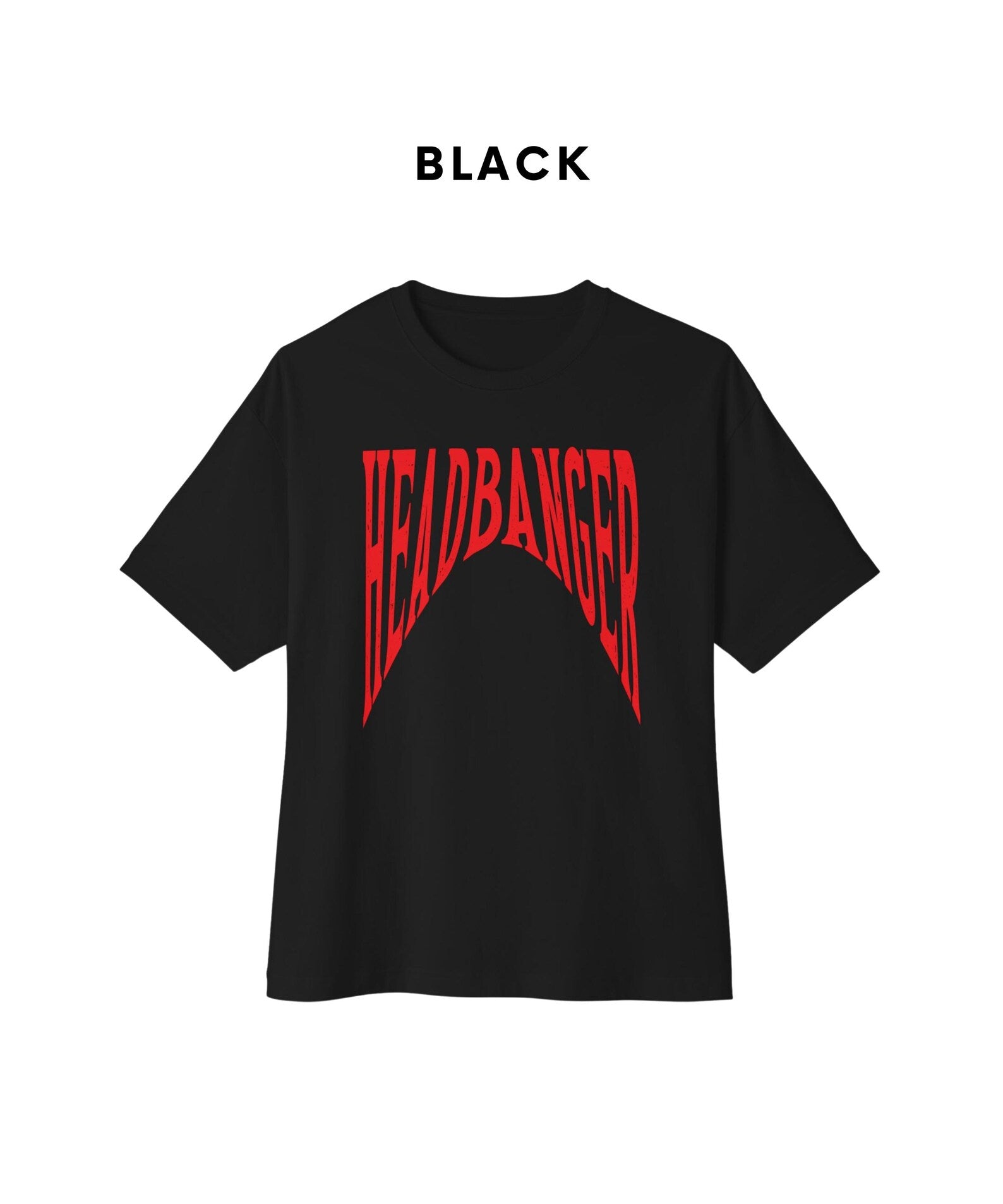 "HEADBANGER" Oversized T-Shirt – White & Black | 180 GSM Heavyweight Music-Inspired Streetwear