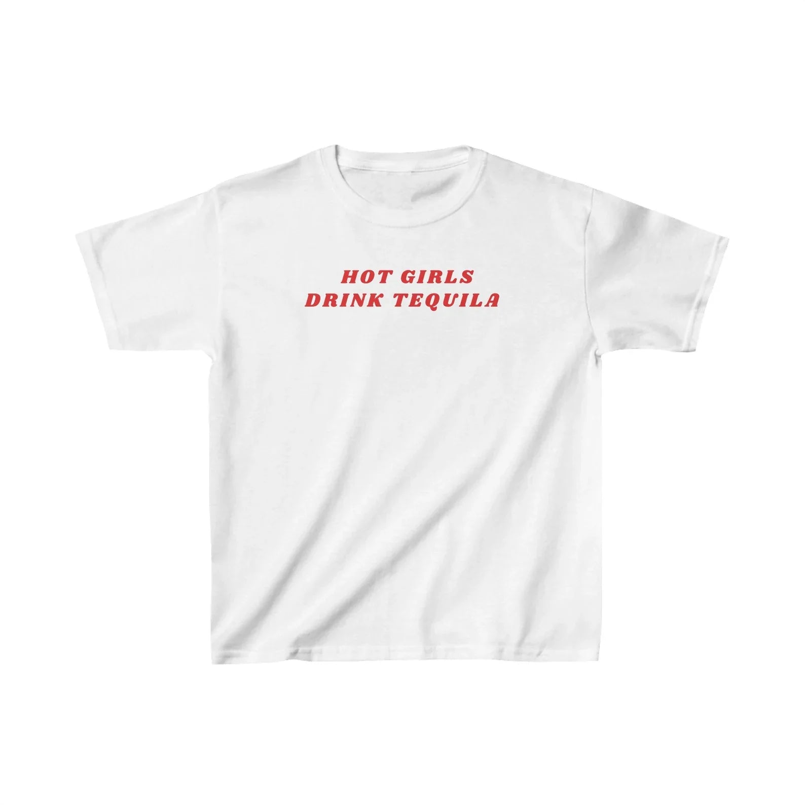 Hot Girls Drink Tequila” Baby Tee – Fun & Trendy Crop Top