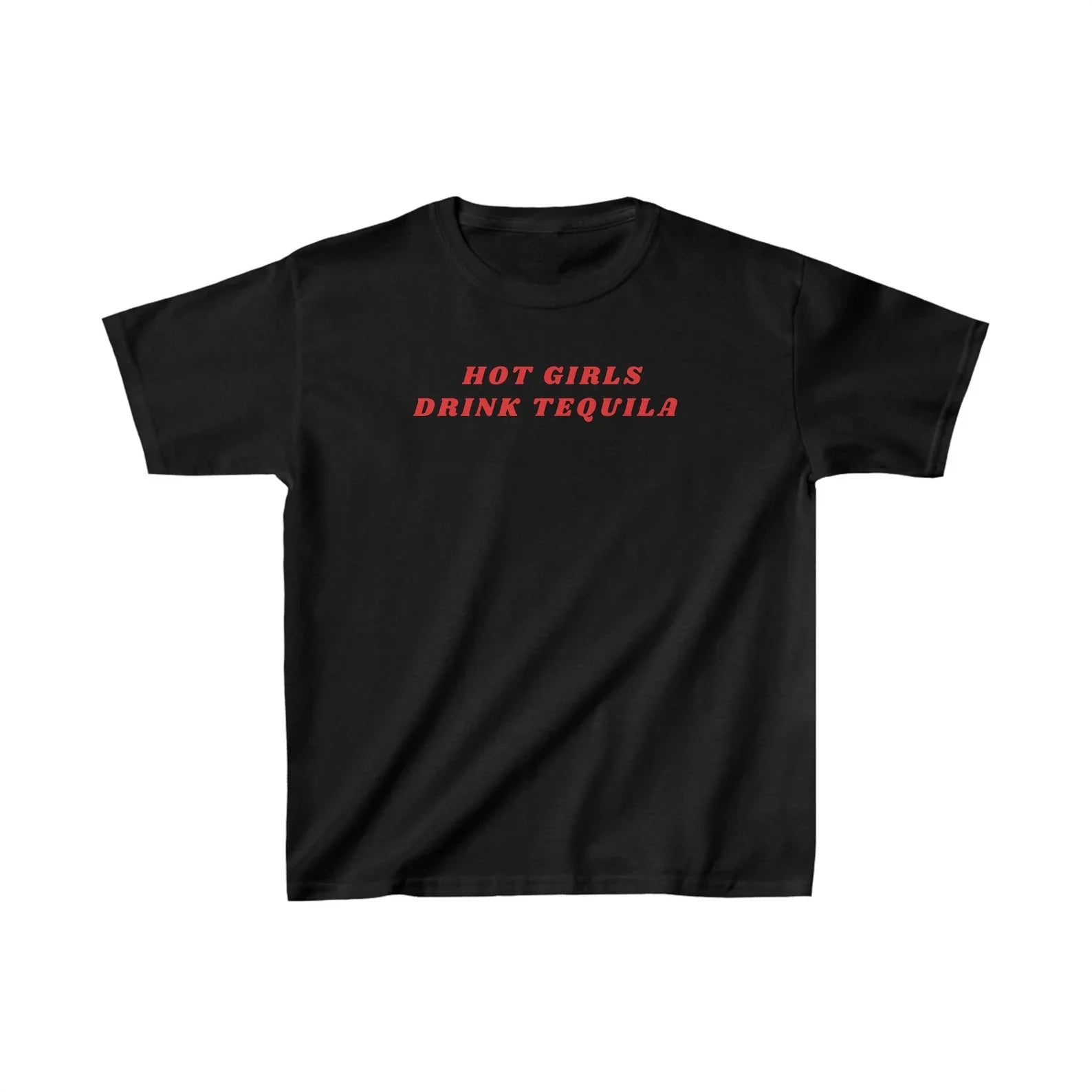 Hot Girls Drink Tequila” Baby Tee – Fun & Trendy Crop Top