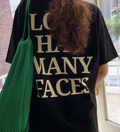 Love Has Many Faces Oversized T-Shirt | Drop Sholder