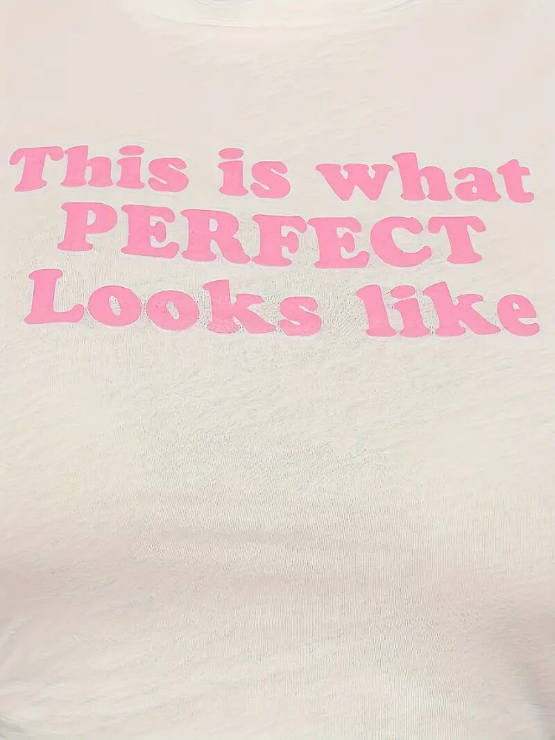 This Is What Perfect Looks Like Baby Tee | Crop Top
