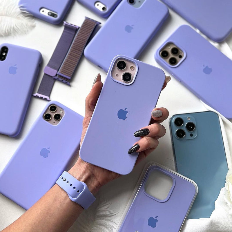 Light Purple iPhone Silicone Cover – Soft Touch, Anti-Slip & Stylish Protection