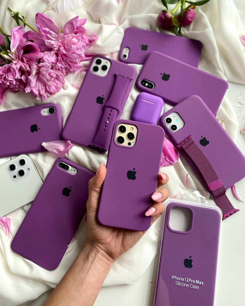 Purple Silicone iPhone Case – Shockproof Soft Edges by Neas Original