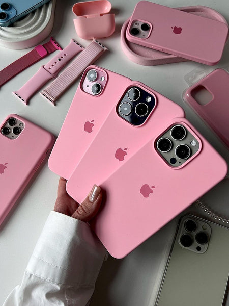 Pink iPhone Silicone Case – Slim Soft Touch Cover | Zyra Drip™