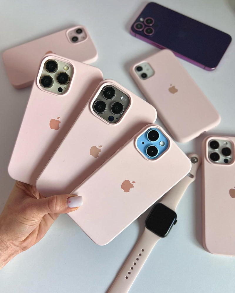 Chalk Pink iPhone Silicone Case – Premium Liquid Silicone Cover by Neas Original