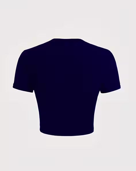 Trendy “Starry Night” Baby Tee Crop Top – Chic & Stylish Color Black