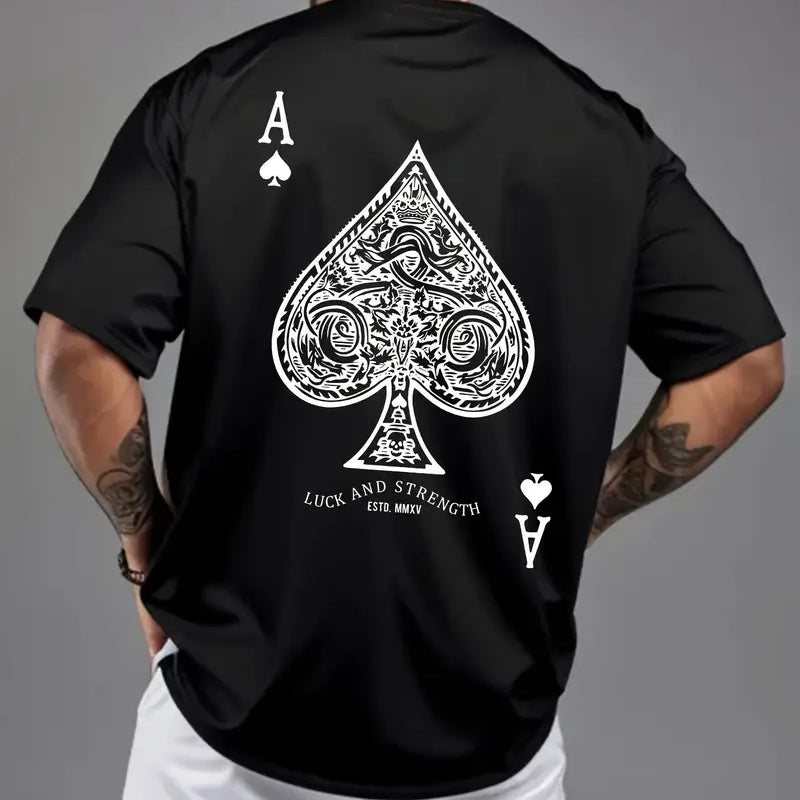 Men’s Oversized Black Ace of Spades T-Shirt