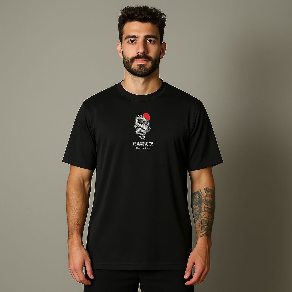 I Am My Demon Dragon Tee – Bold Asian Myth Art on Black Streetwear