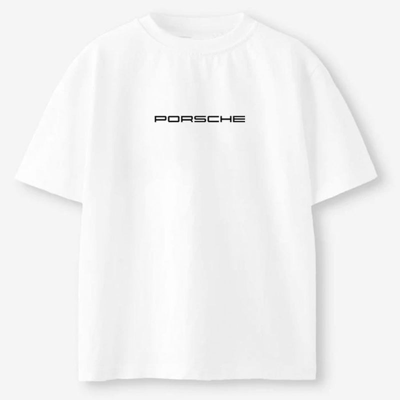 White Porsche 911 GT3 RS Car Graphic T-Shirt for Gen Z