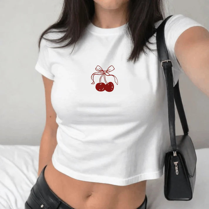 Cherry Baby Tee | Crop Top