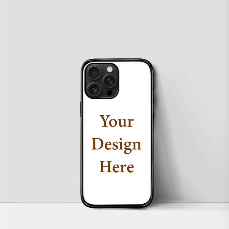 Custom iPhone Glass Case | iPhone 12–16 Series | Glossy Tempered Glass, Slim & Protective