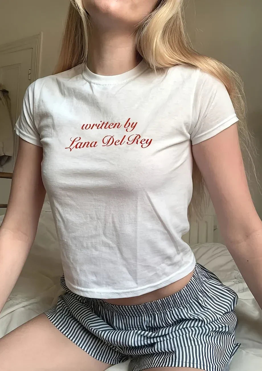 Lana Del Rey Baby Tee | Crop Top White - SALE