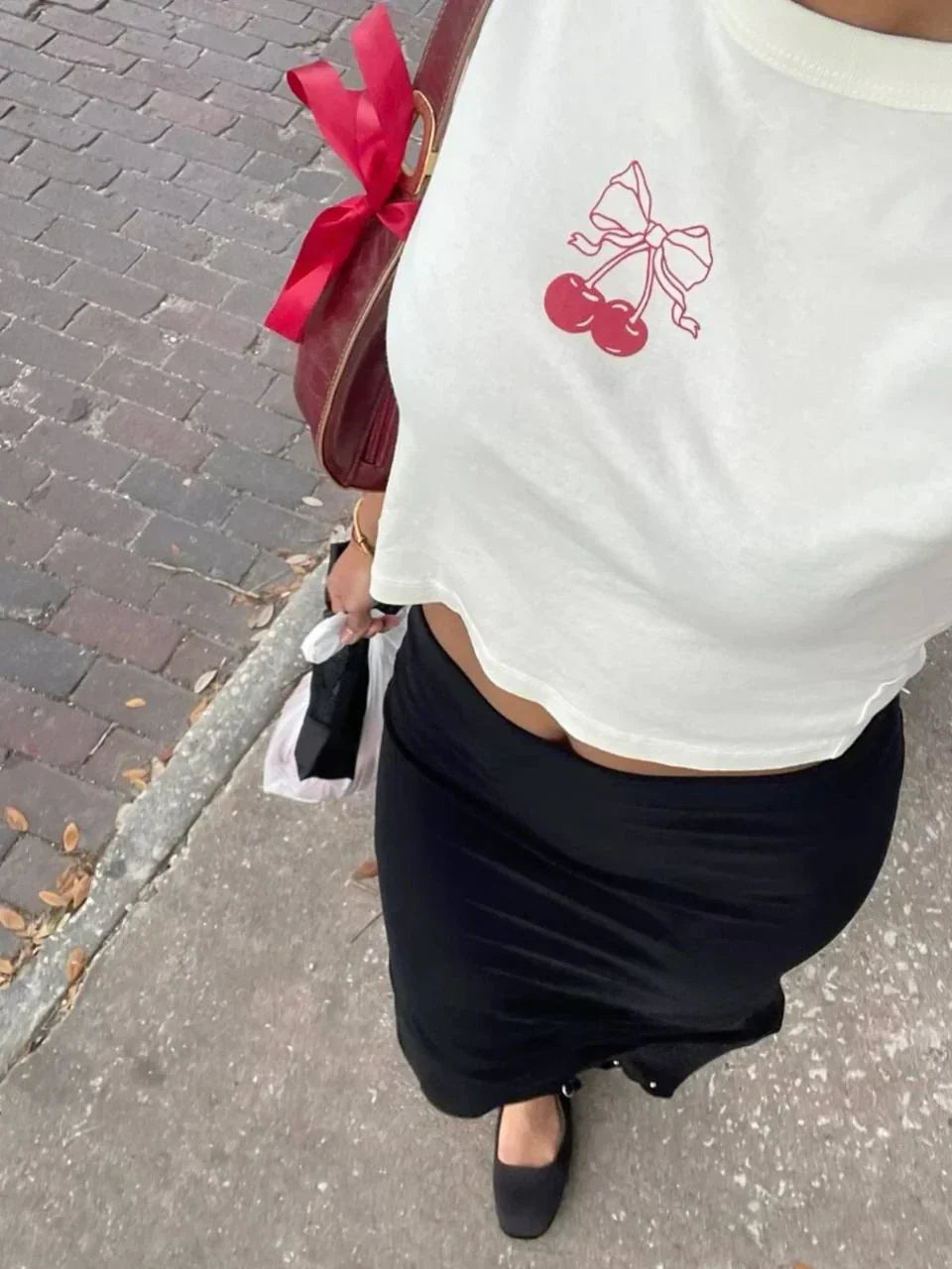 Cherry Baby Tee | Crop Top - SALE