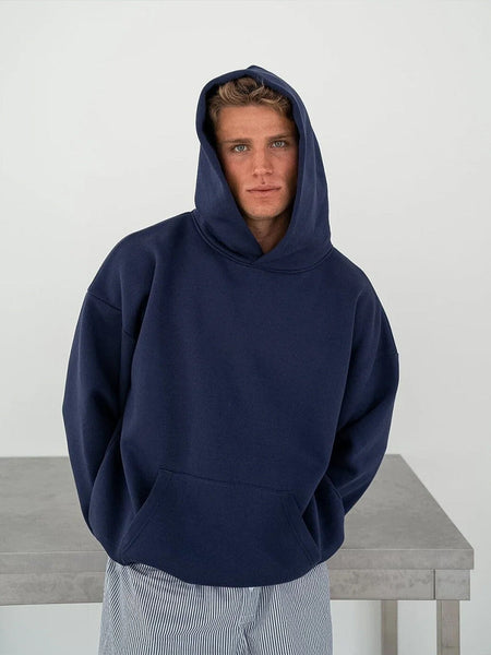 Men’s Oversized Navy Blue Hoodie 