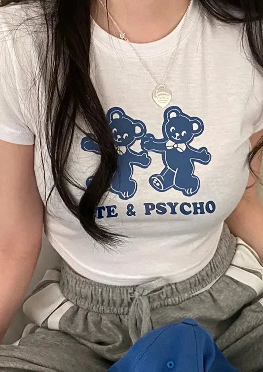 Cute and Psycho Baby Tee | Crop Top - SALE