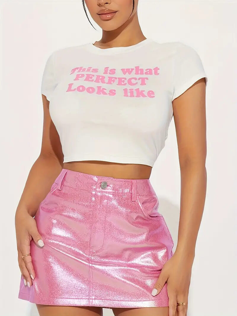 This Is What Perfect Looks Like Baby Tee | Crop Top