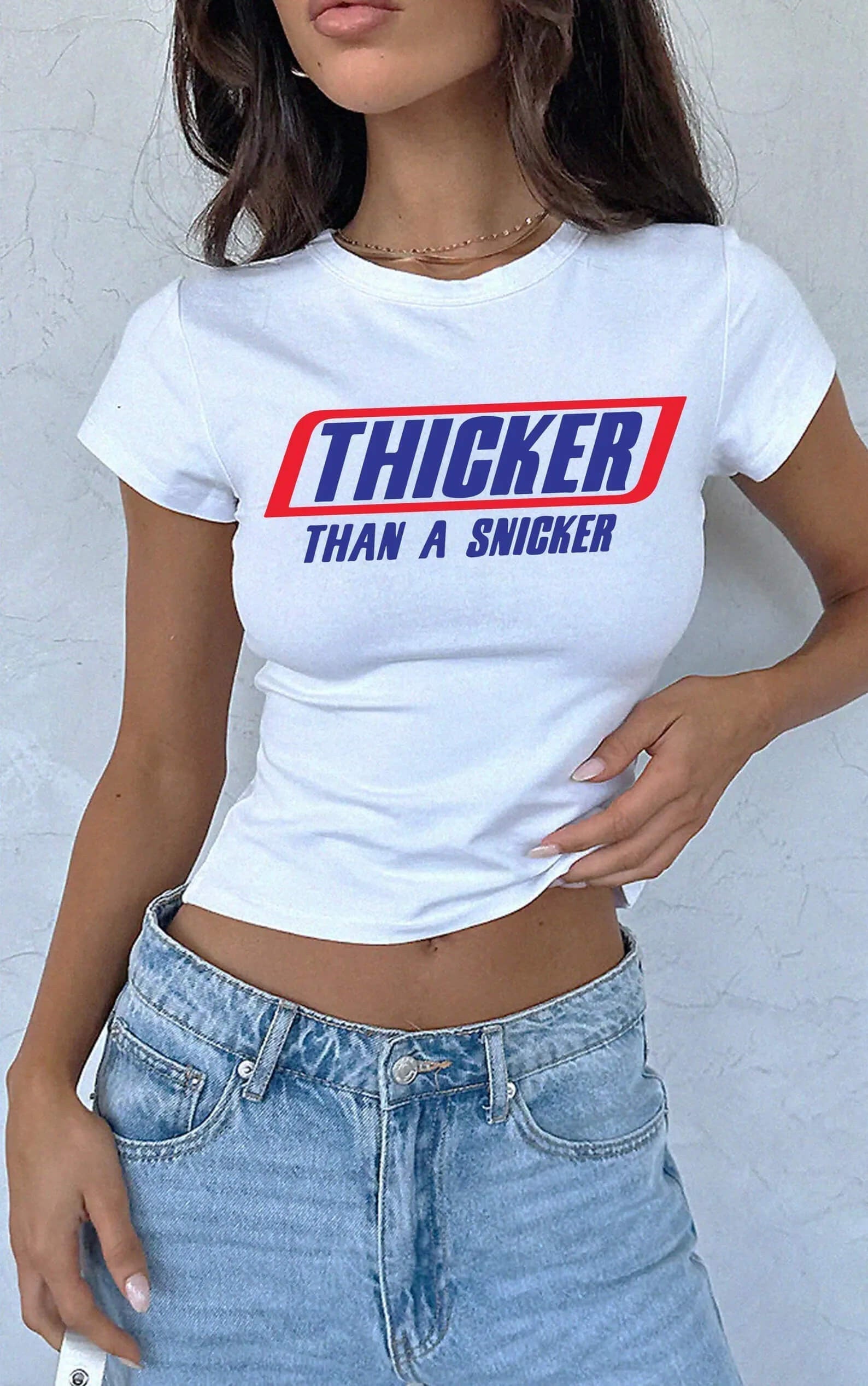 Thicker Than A Snicker Tee | Crop Top - SALE