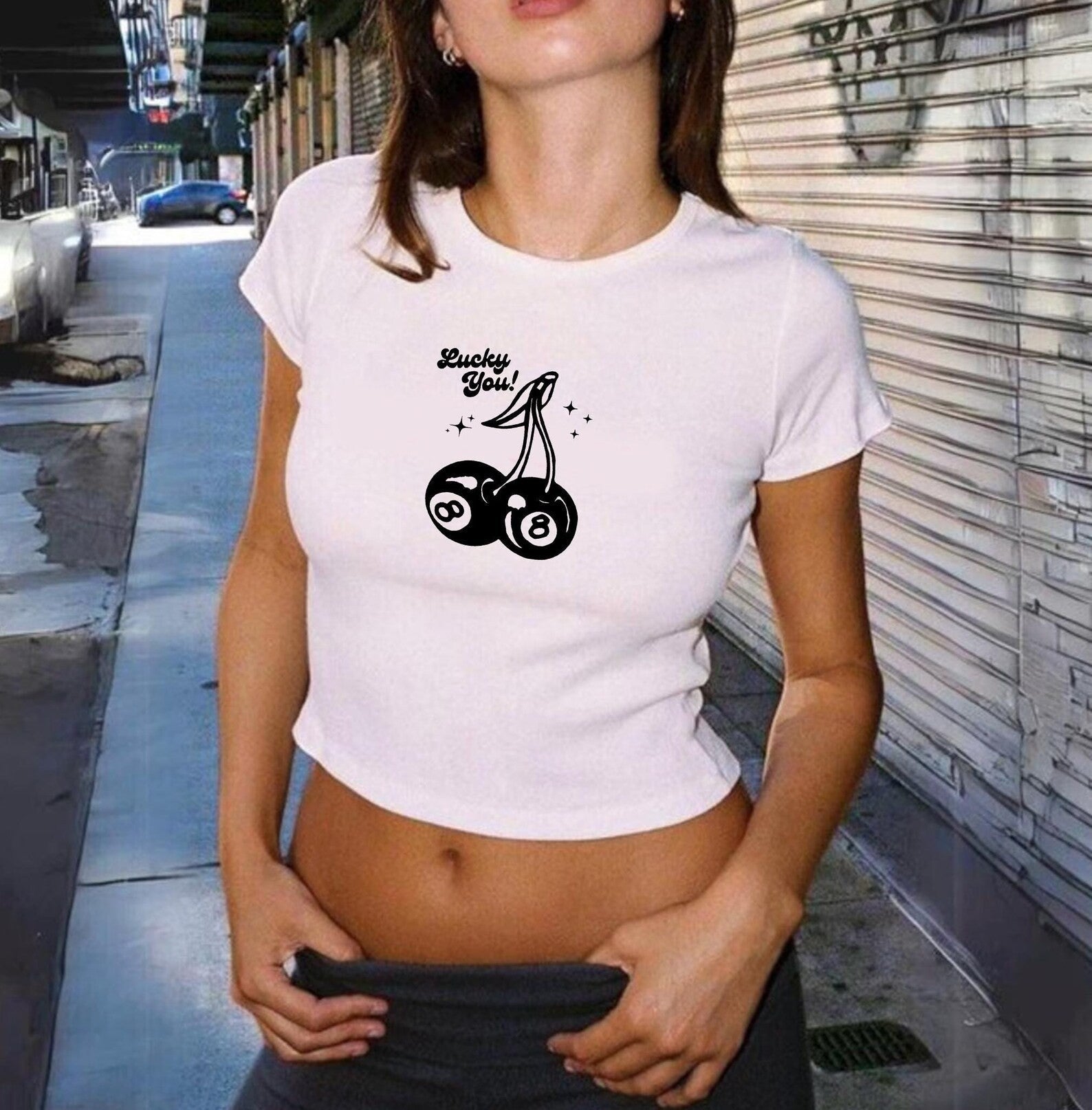 Luck You Baby Tee | Crop Top