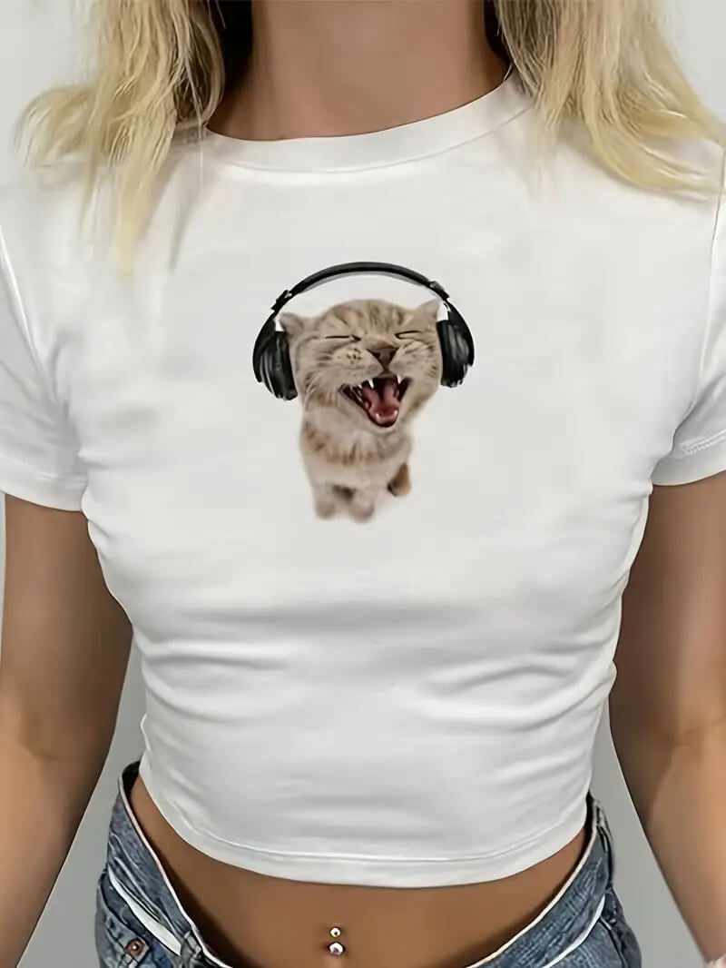 Cat International Baby Tee | Crop Top - SALE