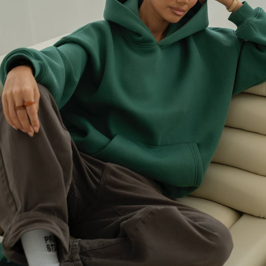 womens-oversized-bottle-green-hoodie-front-view.jpg