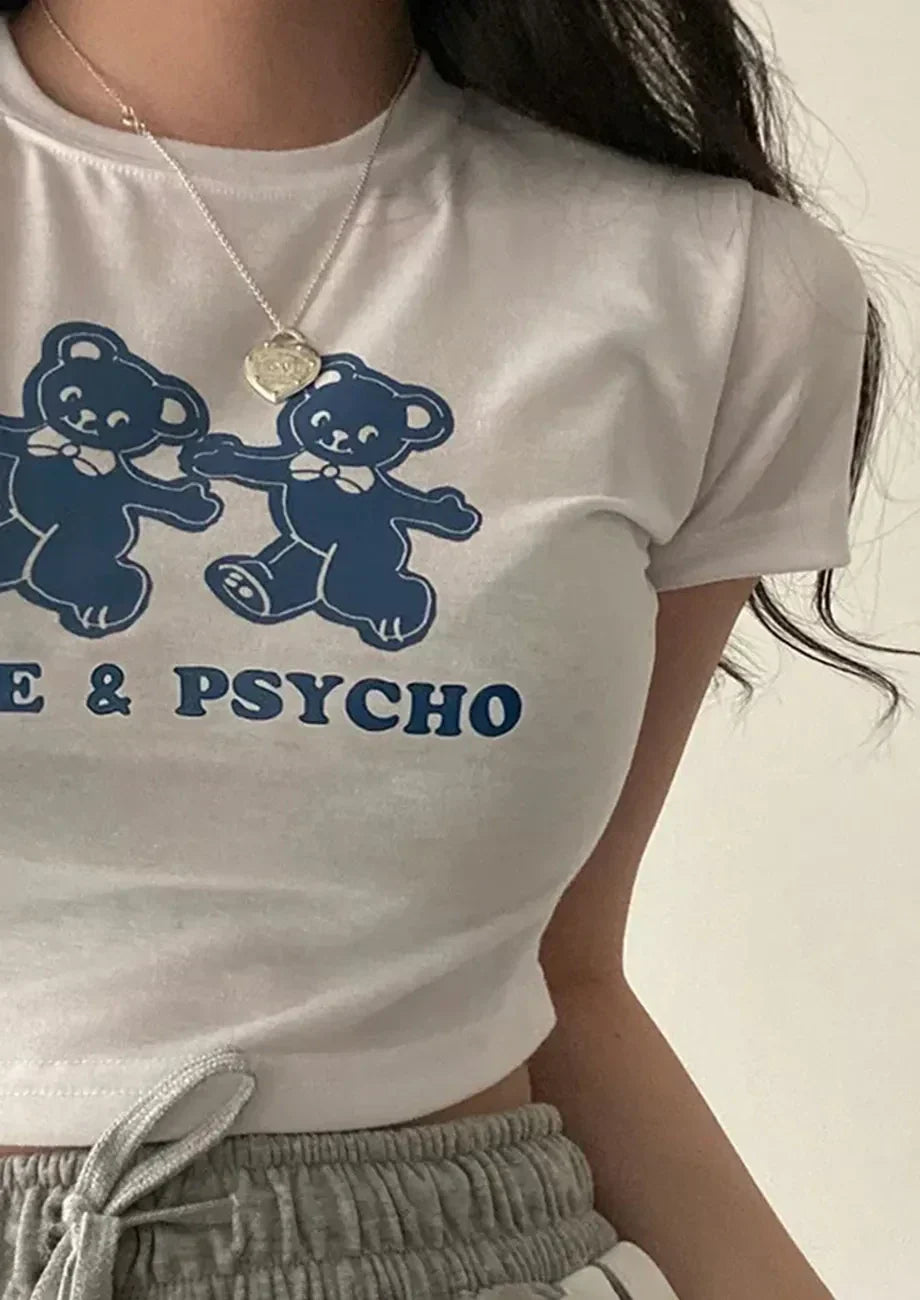Cute and Psycho Baby Tee | Crop Top - SALE