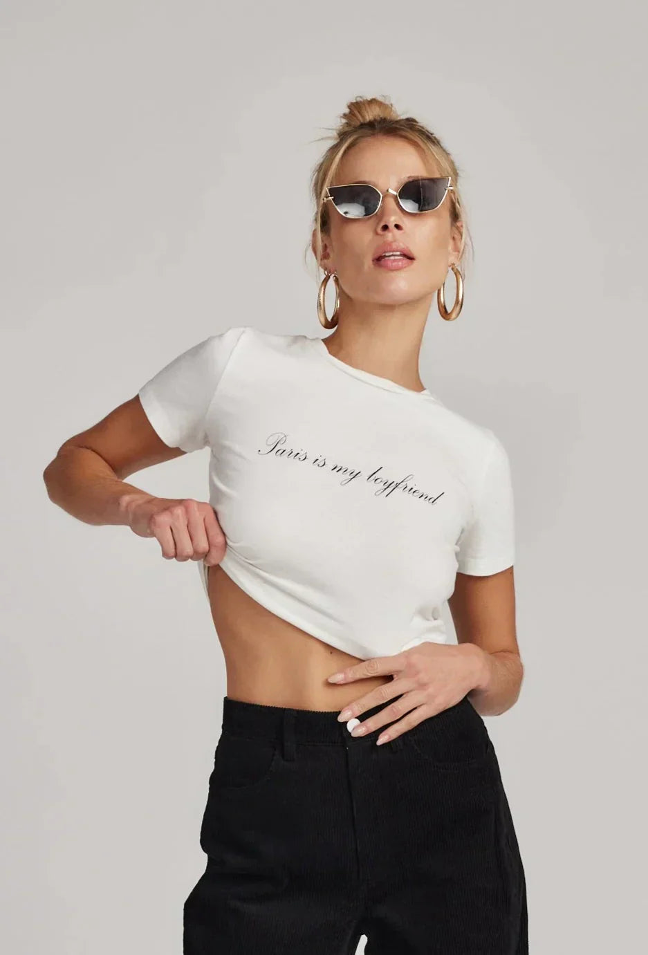 Paris Is My Boyfriend Crop Top