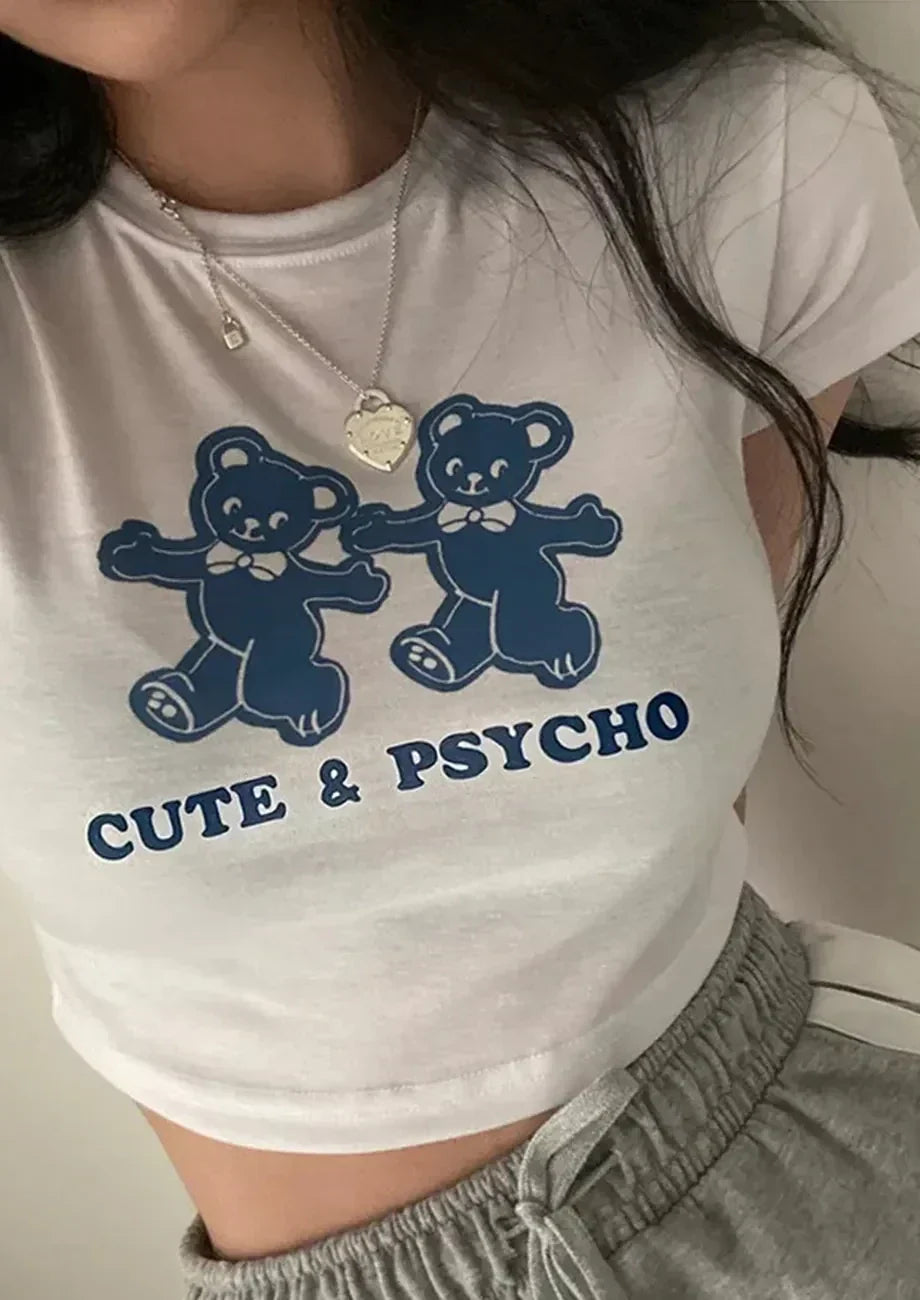 Cute and Psycho Baby Tee | Crop Top - SALE