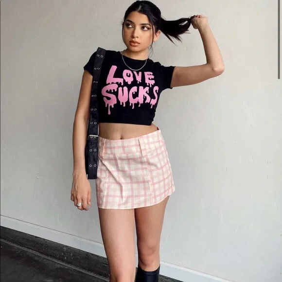 Love Sucks Black Baby Tee | Crop Top
