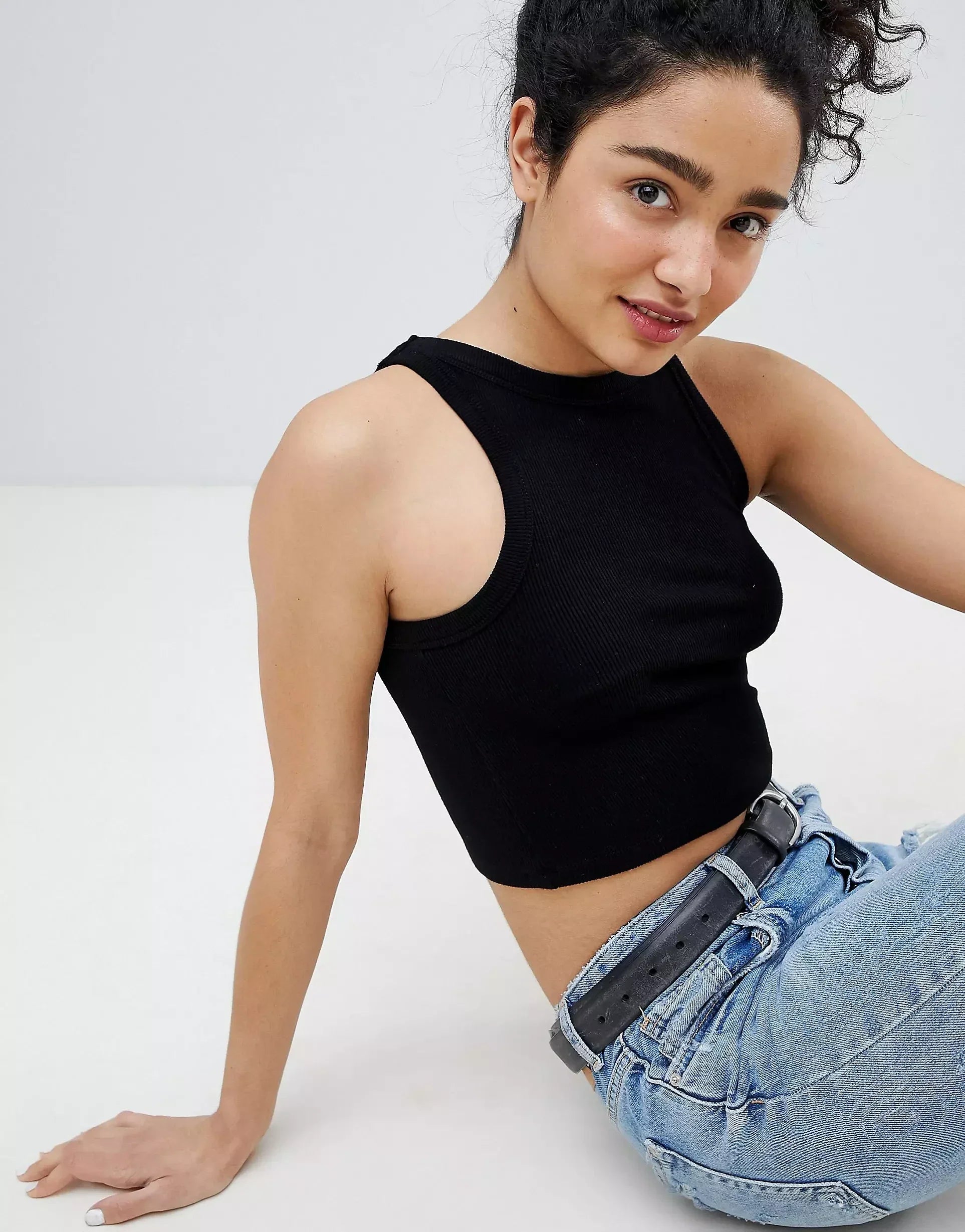 Premium Cotton Tank Top Black