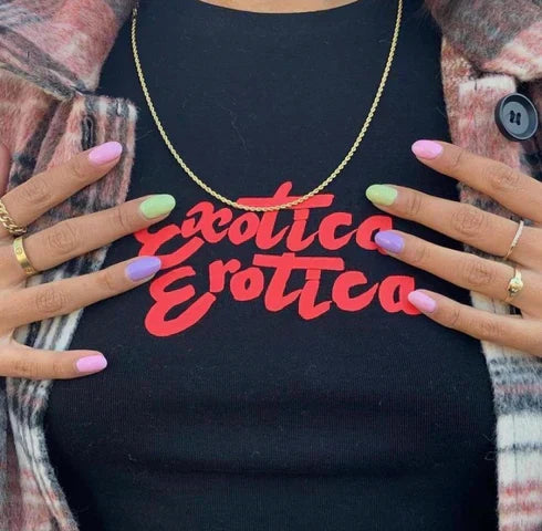 Exotica Erotica Baby Tee | Crop Top