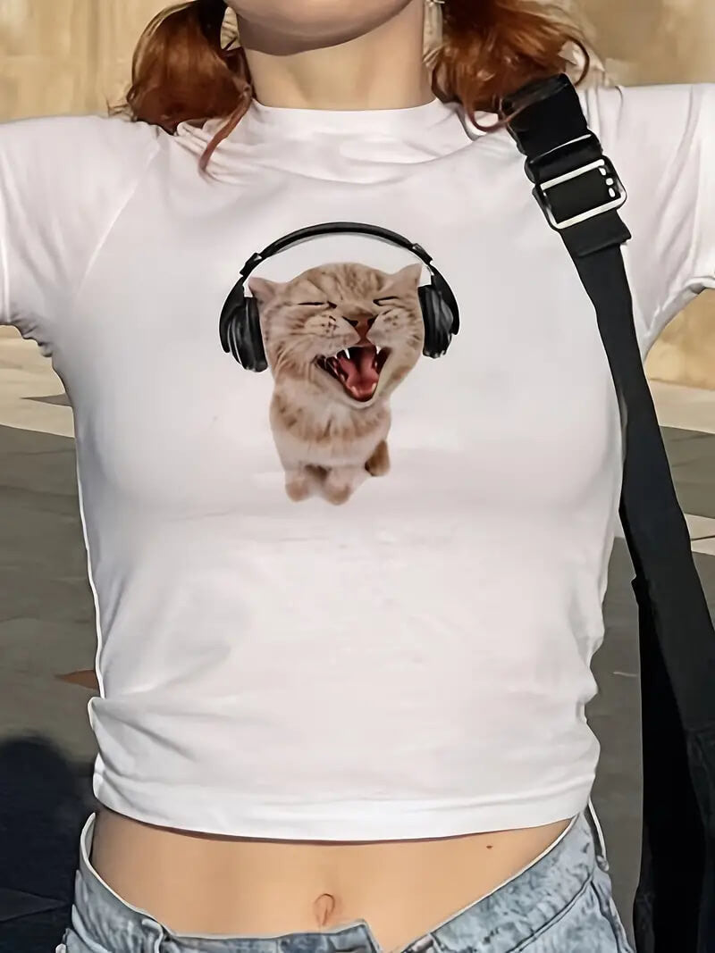 Cat International Baby Tee | Crop Top - SALE