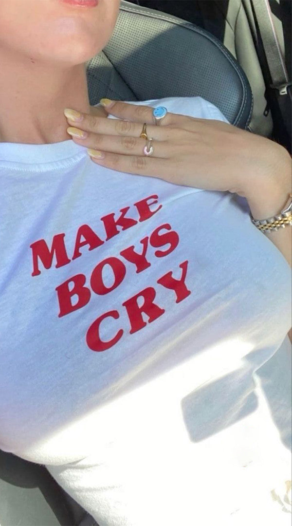 Make Boys Cry Baby Tee | Crop Top - SALE