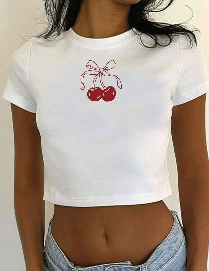 Cherry Baby Tee | Crop Top