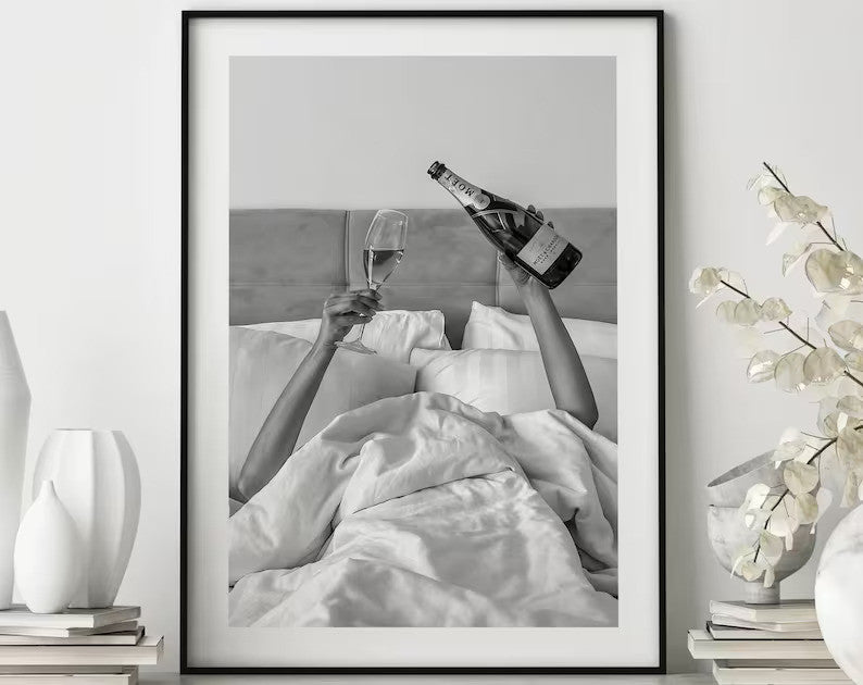 Woman Drinking Poster | Wall Art