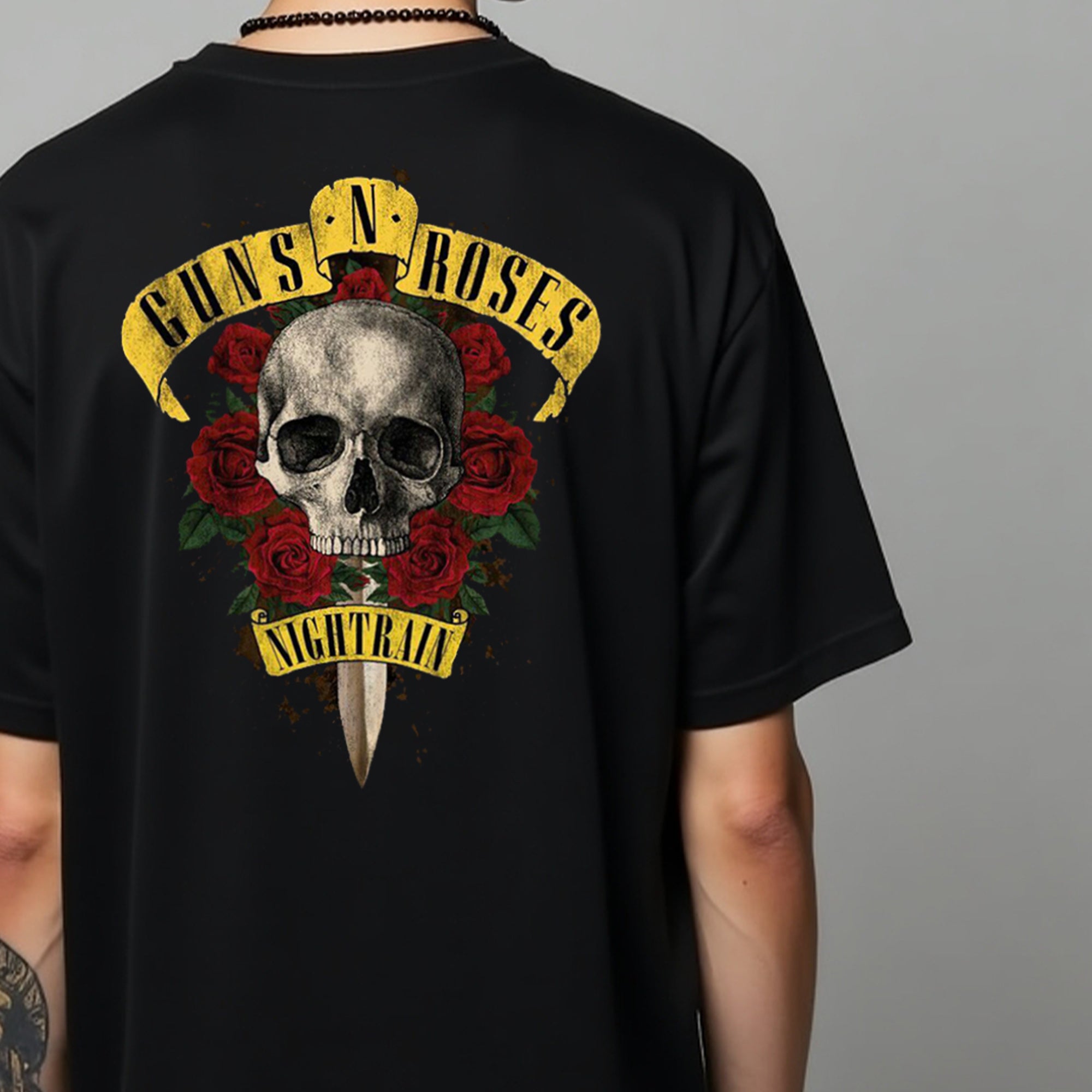 Guns N Roses Men Oversized Printed T-Shirt