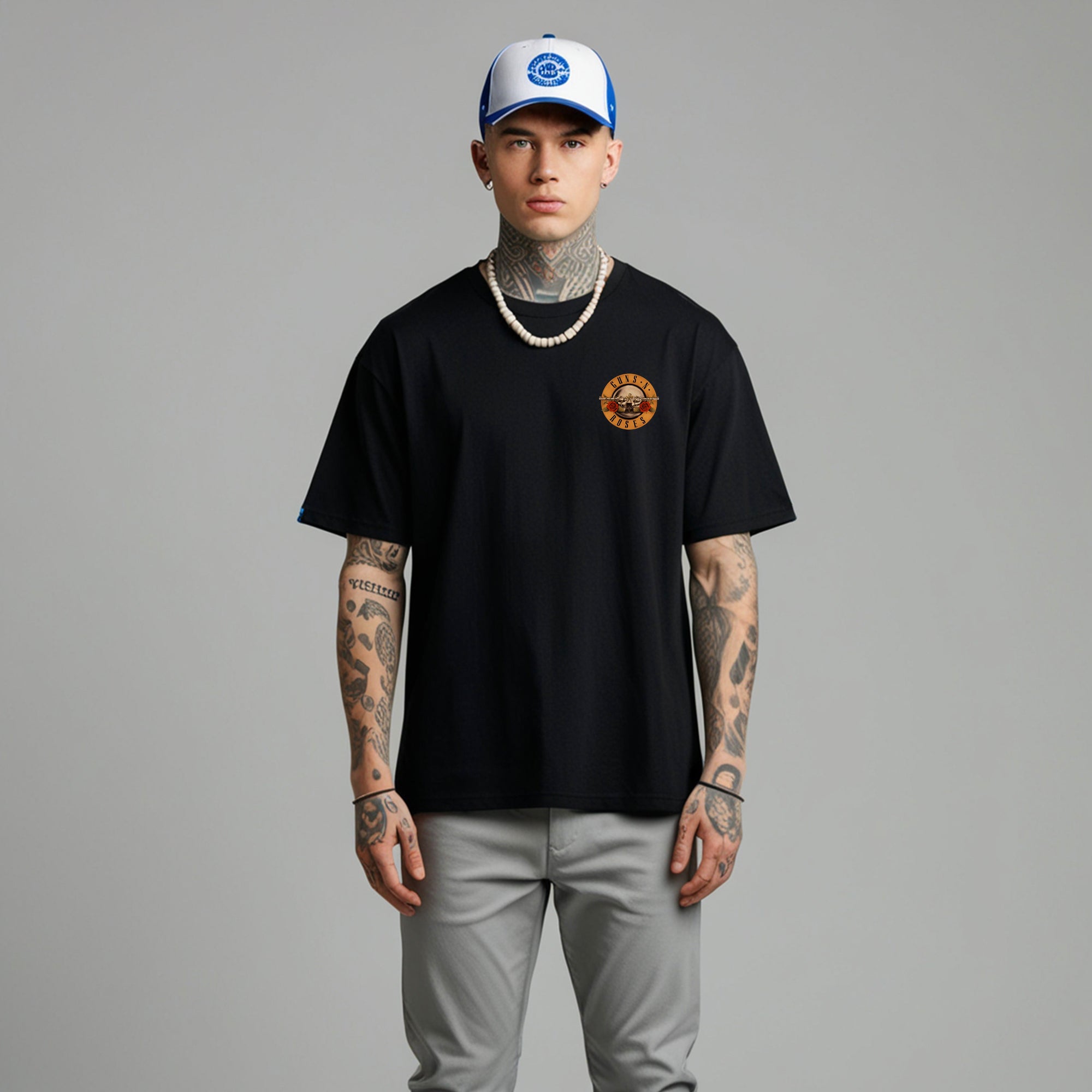 Guns N Roses Men Oversized Printed T-Shirt