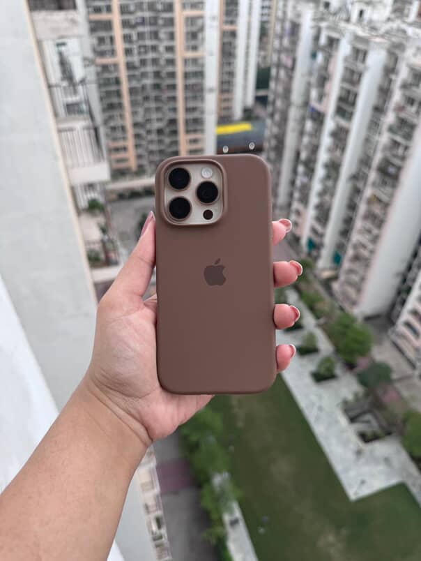Brown iPhone Silicone Cover – Soft Touch, Anti-Slip & Stylish Protection