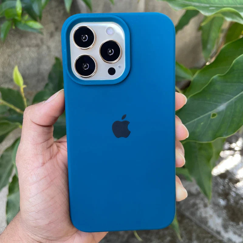Mediterranean Blue iPhone Back Cover – Premium Silicone, Shock-Resistant & Lightweight