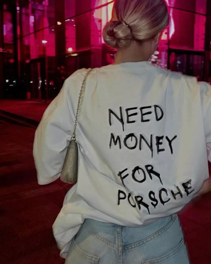 Need Money For Porsche | Women's Oversized Tshirt