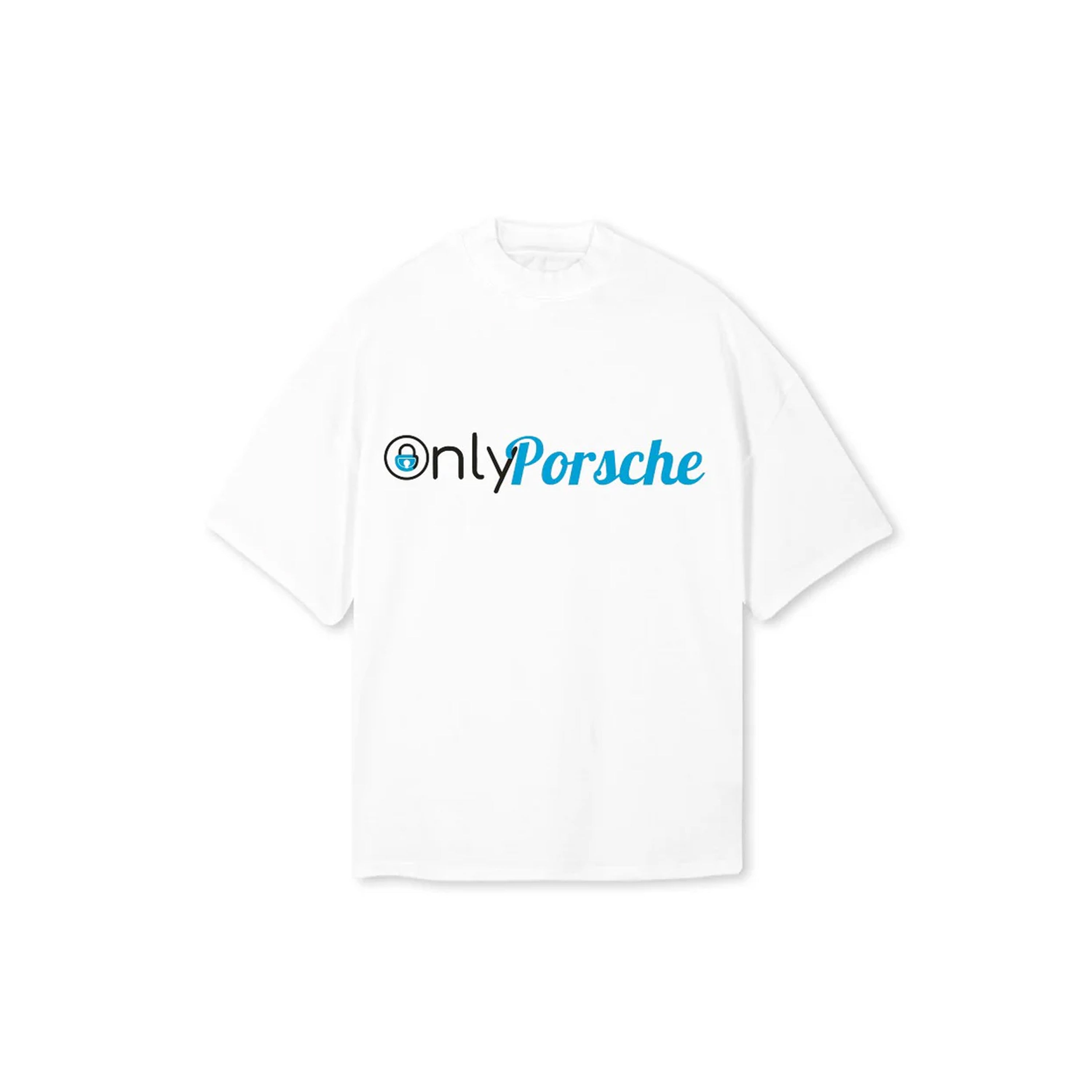 Only Porsche Oversized White T-Shirt – 180 GSM Premium Cotton