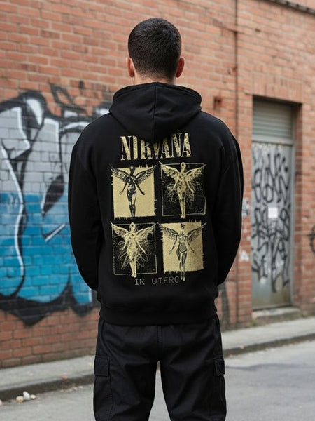 Nirvana Oversized Hoodie for Men | 100% Cotton Drop Shoulder Hoodie