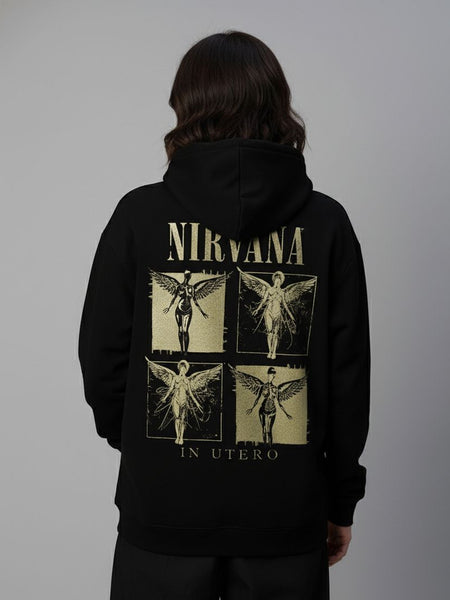 Nirvana Oversized Hoodie for Women | Premium Cotton Drop Shoulder Hoodie | Zyra Drip