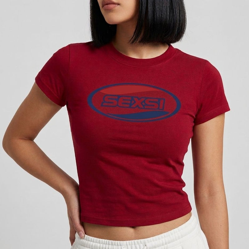 Sexsi Baby Tee for Women – Bold Graphic Crop Top Y2K Aesthetic