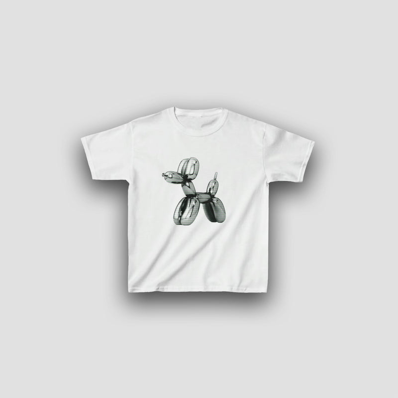 White Balloon Dog Baby Tee
